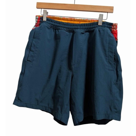 Big Dogs Other - Birddogs Mens Shorts Boom Boomstick Blue Red Tropical‎ Lined Gym Short Sz Large